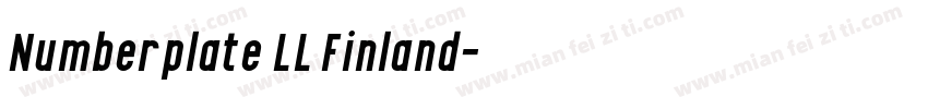 Numberplate LL Finland字体转换